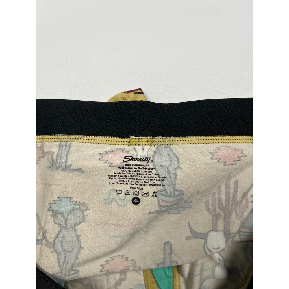Shinesty Ball Hammock Boxer Briefs Mens XL Tan Mirage Desert Cactus Western